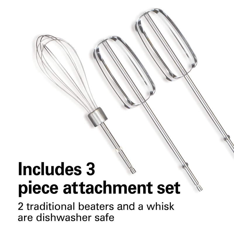 6-Speed Electric Hand Mixer with Quickburst Storage Case 3 Attachments Black3