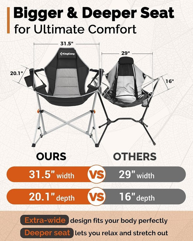Oversized Hammock Camping Chair 400lb Folding Rocking Recliner Outdoor4