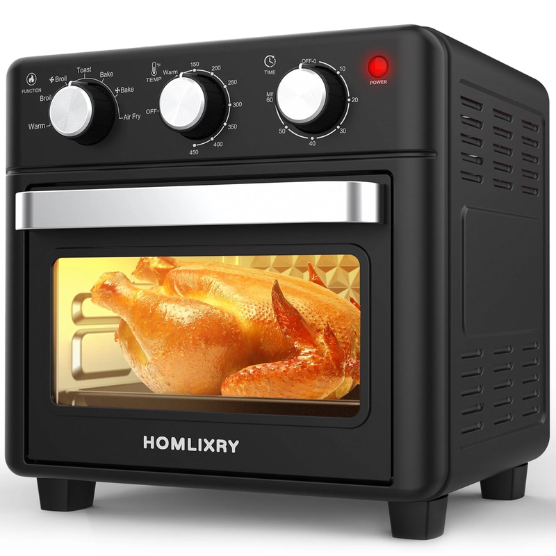 14QT Air Fryer Toaster Oven Combo 7 in 1 Oil Less Cooker Bake Broil Toast Black0