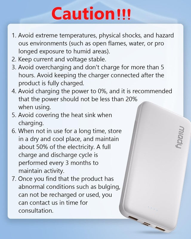 2 Pack 10000mAh Dual USB Portable Charger, Fast Charging Power Bank for Phones8
