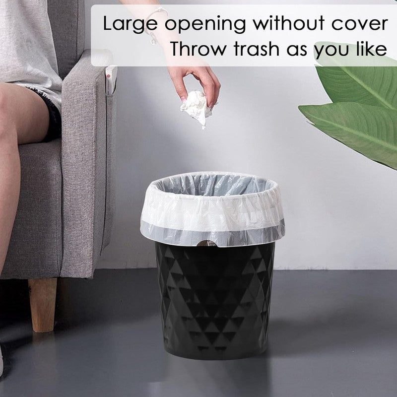 1.8 Gal Small Trash Can 3 Pack Slim Plastic Waste Bin for Bath, Office, Home2