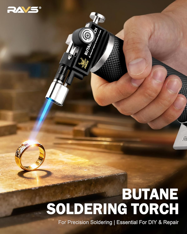 Butane Torch Lighter Dual Flame Mode Refillable Cooking Creme Brulee Mini4