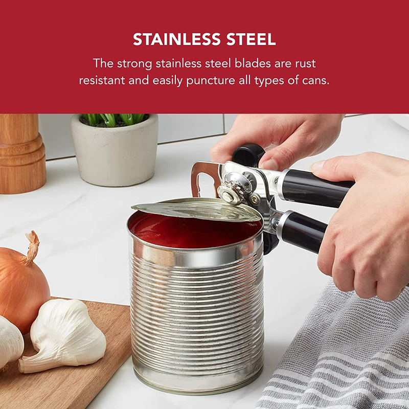 KitchenAid Classic Can Opener Bottle Opener Stainless Steel Black2