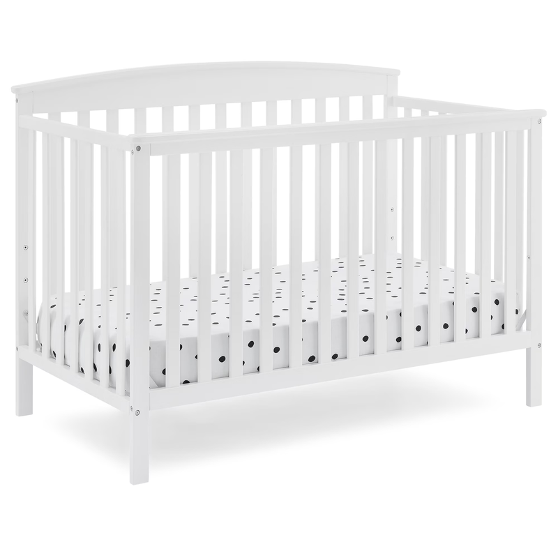 Hanover 6-In-1 Convertible Baby Crib, Bianca White0