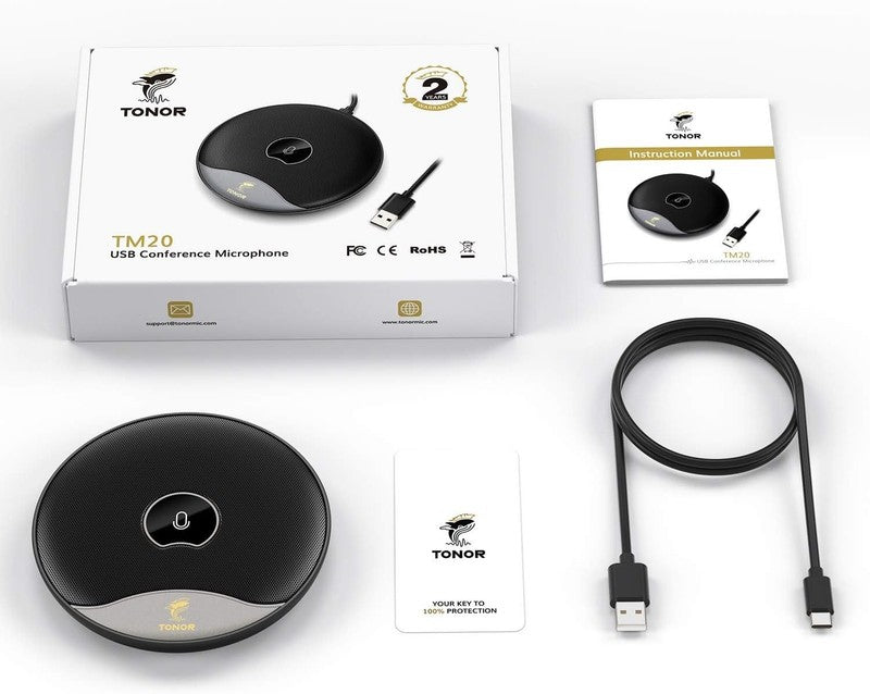 TONOR TM20 USB Conference Mic 360° Omnidirectional Condenser w/ Mute Button7
