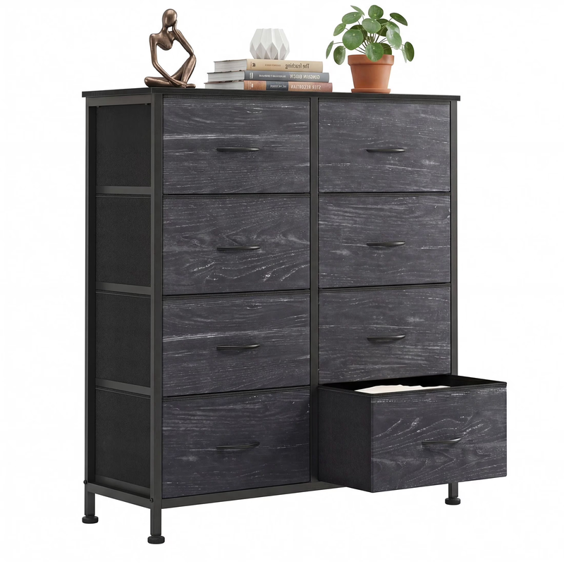 8-Drawer Fabric Dresser Storage Chest for Bedroom, Closet, Entryway, Storage Fur9