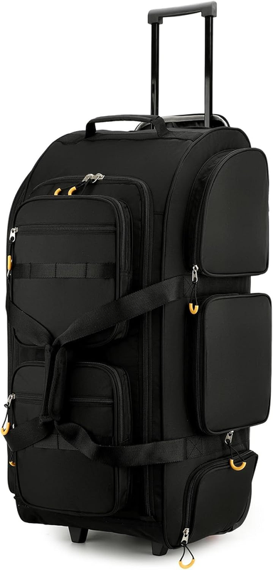 90L Rolling Duffle Bag w/ Wheels Handle 31in Travel Duffel Black8