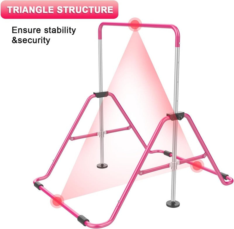 Kids Gymnastic Bars Adjustable Height Folding Training Kip Bar Expandable Home8