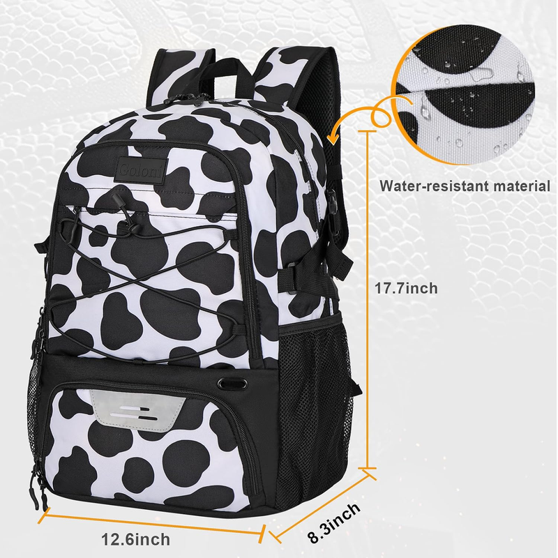 Soccer Basketball Backpack w/ Ball & Shoe Compartment Sports Travel Bag1