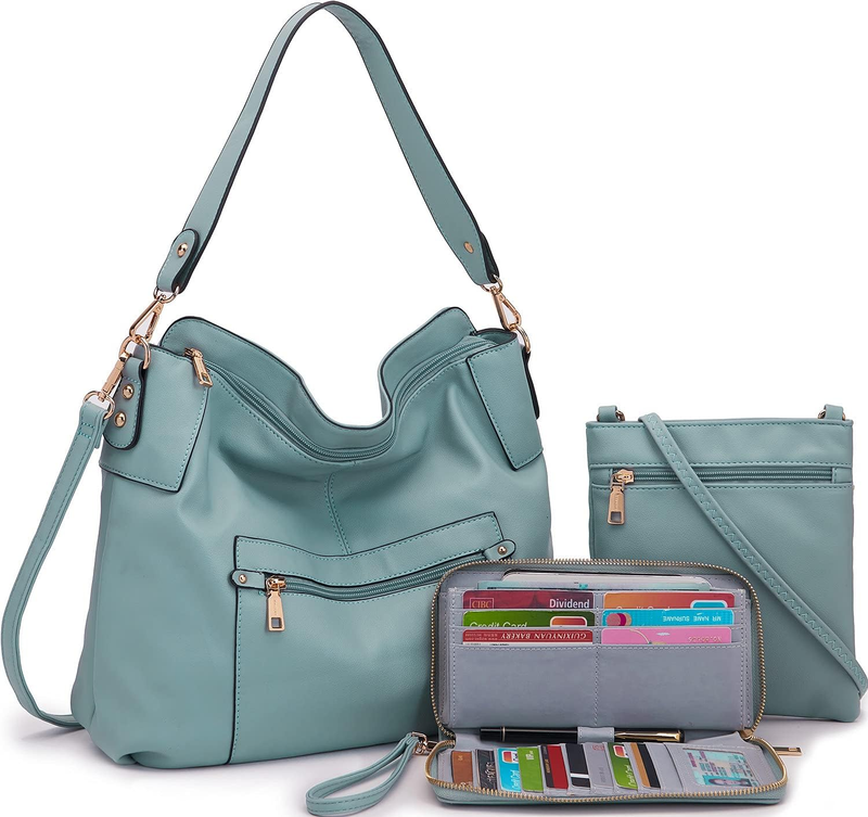 Women Large Crossbody Bag Shoulder Handbag Purse Wallet Set Hobo Tote0