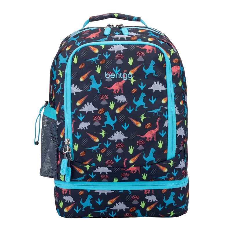 Kids 2 in 1 Backpack and Insulated Lunch Bag Set Dinosaur Print Water Resistant 6