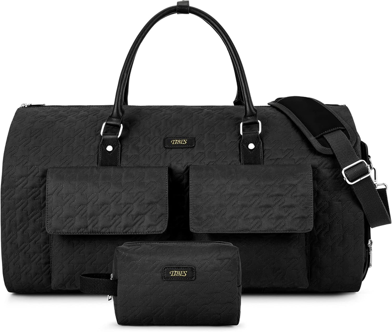 2in1 Garment Duffle Bag Black 3Pc Set Hanging Suit Travel Carry On0
