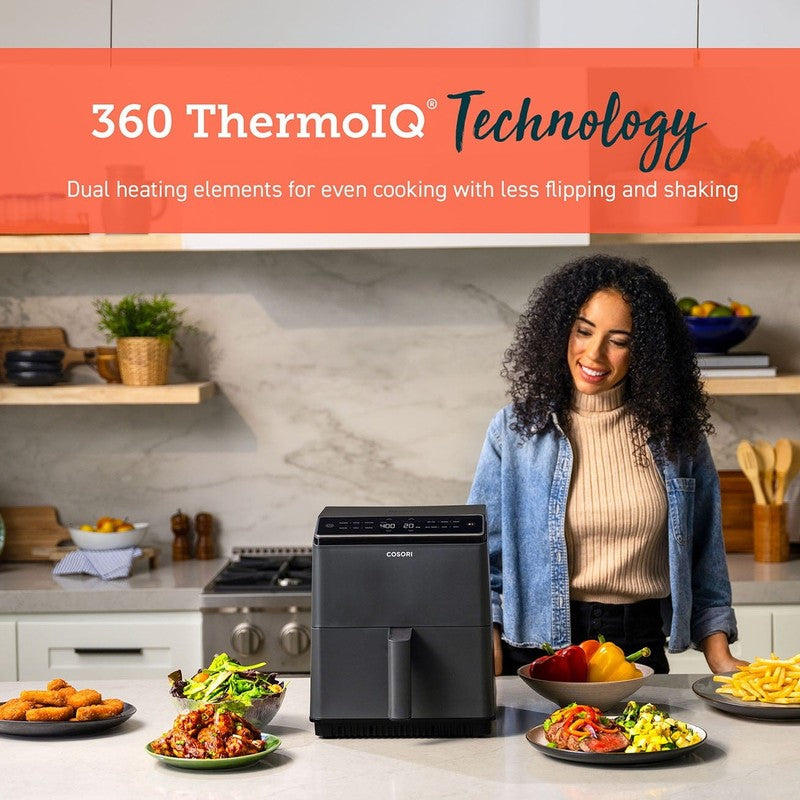 Dual Blaze 6.8Qt Ceramic Coating Smart Air Fryer Dark Gray8