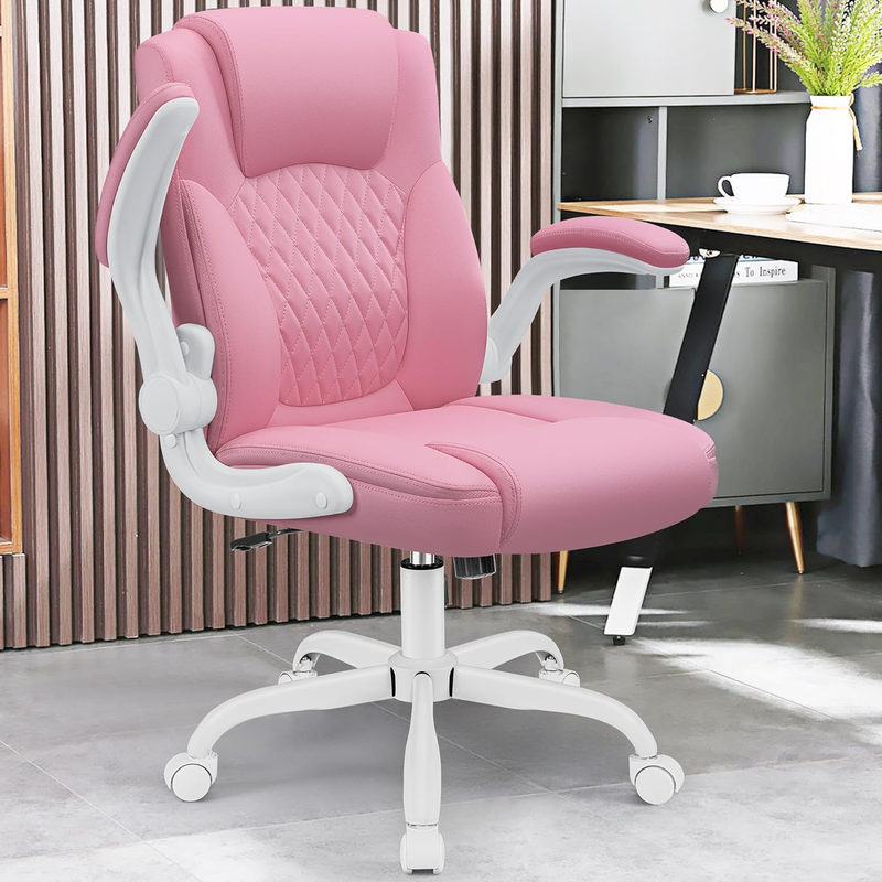 PU Leather Office Chair Ergonomic Swivel Desk Gaming Chair Wheels1