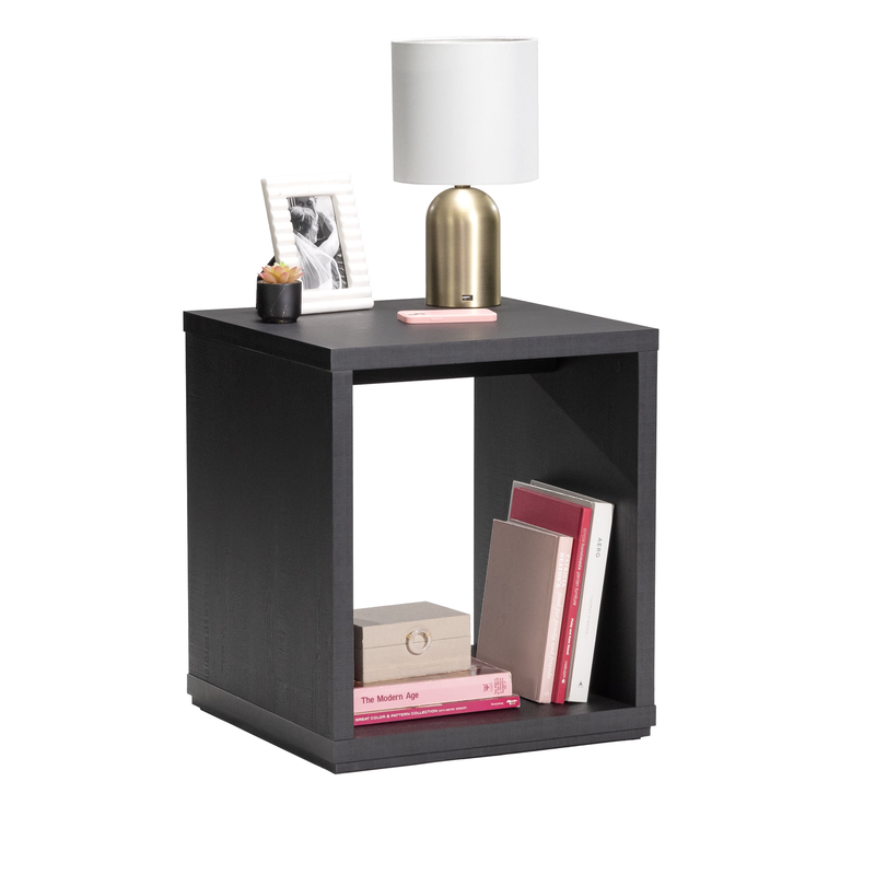 Westley End Table, Black Wood Finish9