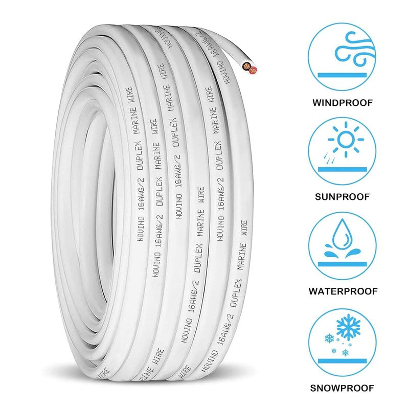 16 AWG Marine Grade Wire - 50ft Tinned Copper Cable for Boats & RVs2