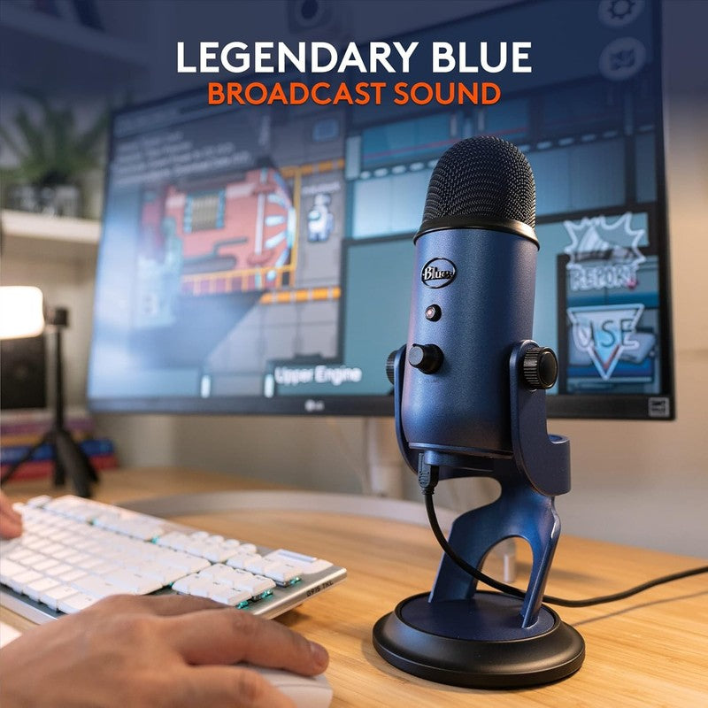 Yeti USB Microphone for Gaming Streaming Podcast YouTube Discord PC Midnight1