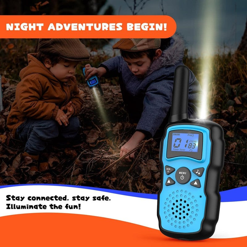 Kids Walkie Talkies 3 Pack Rechargeable Toy Radios Long Range w/ Flashlight 4 105