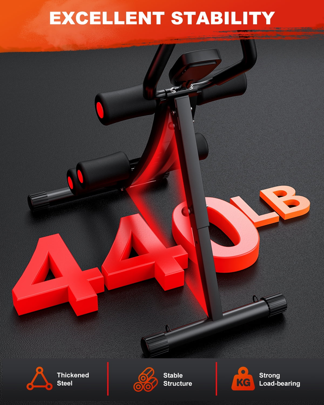 Foldable Ab Machine, Ab Workout Equipment for Home Gym,Core & Abdominal Trainer 3