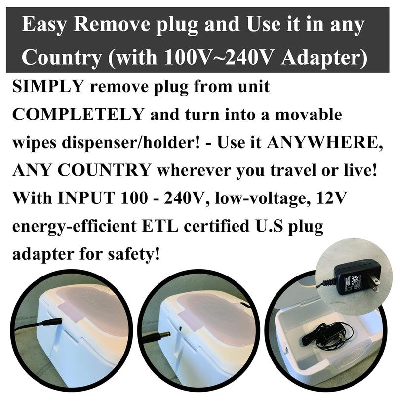 Baby Wipe Warmer Dispenser w/ Dual Heat Night Light Large Capacity6