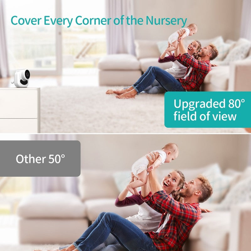 AI Smart 2.8 Video Baby Monitor  Camera & Audio with Cry Detection Night Vision8