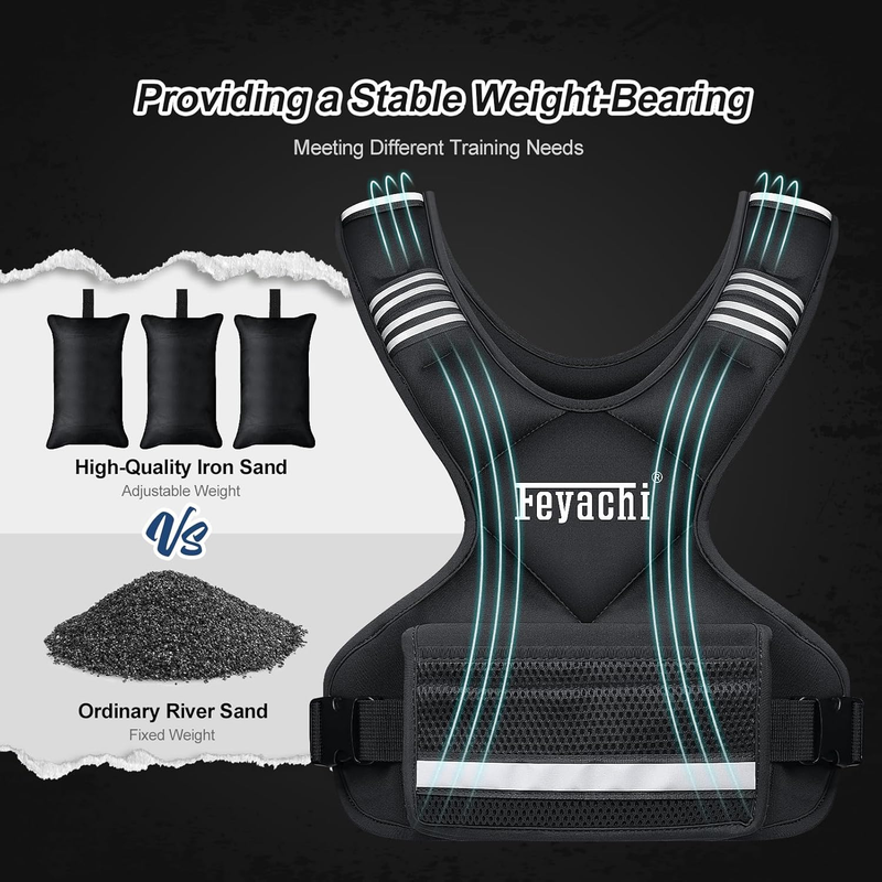 Adjustable Weighted Vest   3 12 Lbs/12 20 Lbs/20 32 Lbs X Type Weight Vest with 3