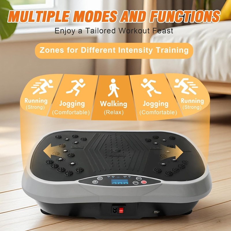 Vibration Plate Exercise Machine 400lbs 6 Modes 120 Level Full Body Workout4