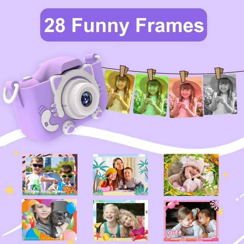Kids Selfie Digital Camera Toy w/ 32GB SD Card HD Video Ages 3 94