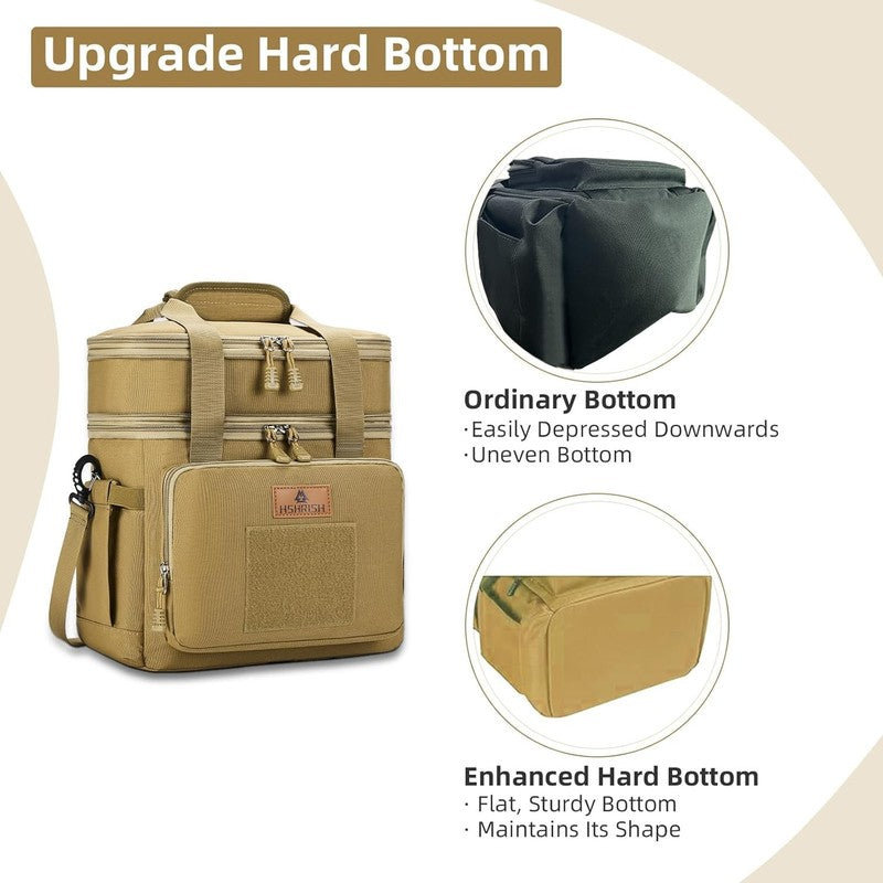 Large Expandable Tactical Lunch Bag 16L/24 Cans Brown4