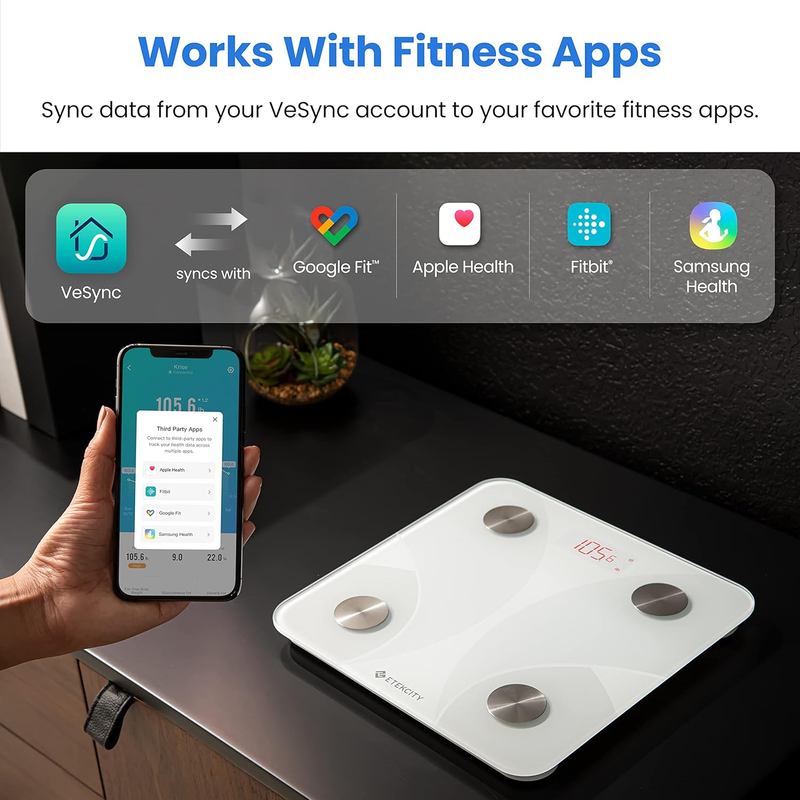 Body Weight Scale Smart Digital Bluetooth Body Fat BMI 400lb Analyzer3