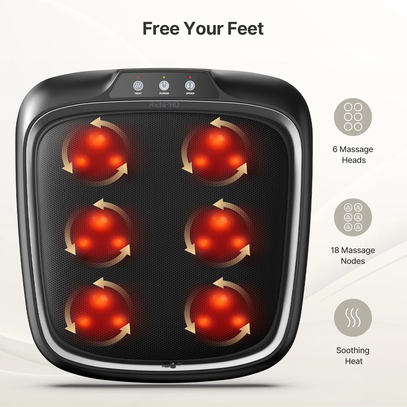 Foot Massager with Heat,Shiatsu Foot Massager for Circulation, Back Massager, Fo3
