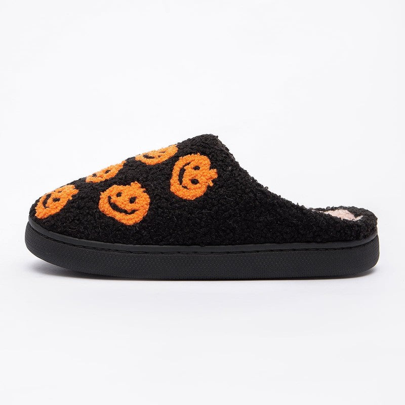 Cute Ghost Plush Halloween Slippers Comfy Warm Slip On for Women Men Pumpkin6