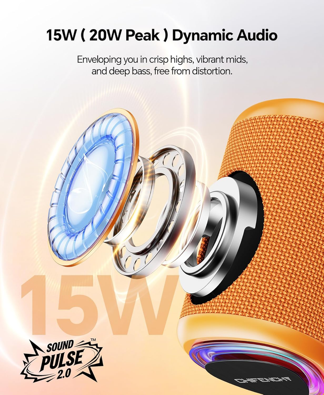 Portable Bluetooth Speaker BT 5.3 IPX5 Waterproof TWS Beach Pool Travel1