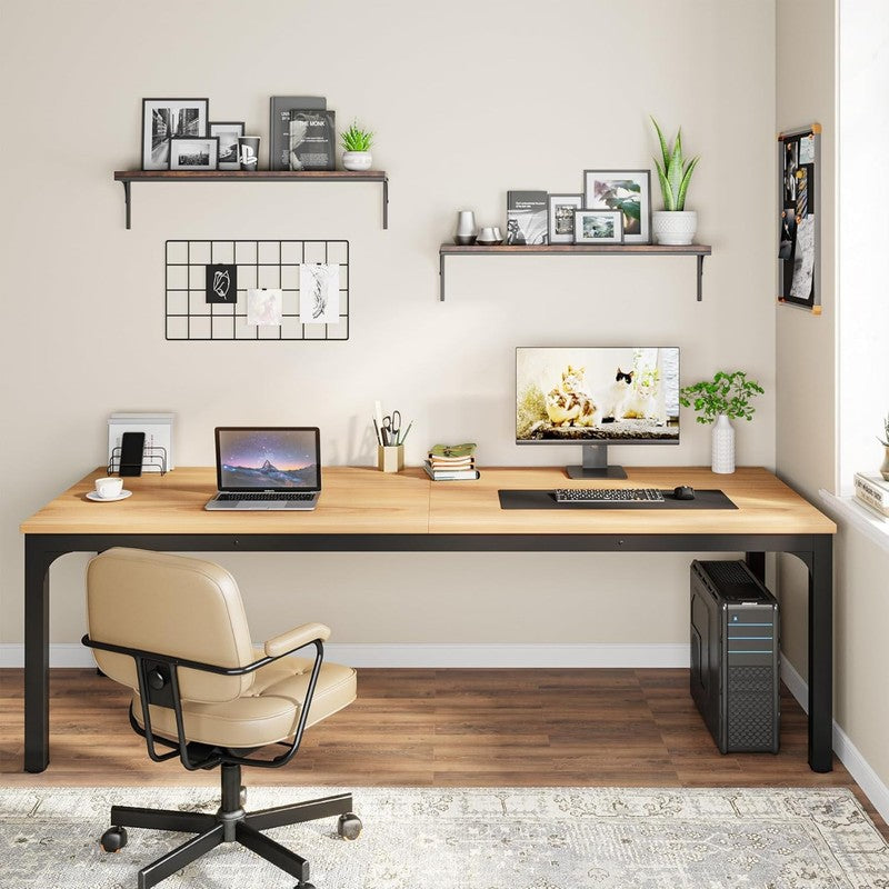 78.7'' Extra Long 2 Person Computer Desk Double Workstation Home Office3