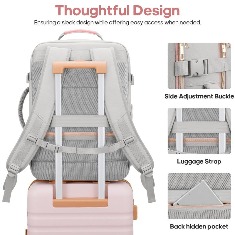 Travel Backpack for Women Carry on Backpack Flight Approved 40L Personal Item Ba1