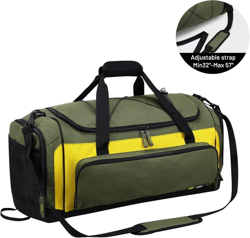 60L Large Gym Duffle Bag Shoes Compartment Lightweight Travel Fitness4