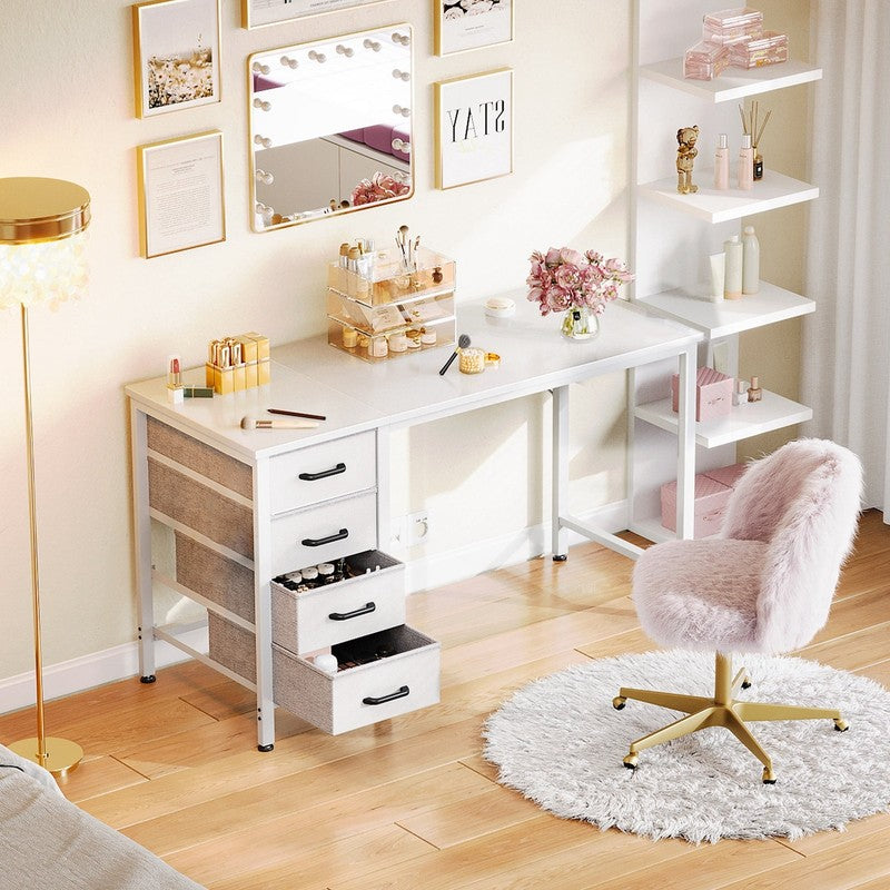 Computer Desk with 4 Storage Drawers , Writing for Home Office, Study Work Table3