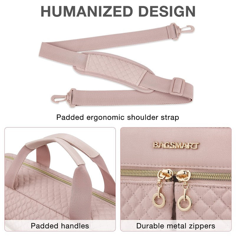 17.3 Inch Laptop Briefcase Messenger Bag Business Travel Shoulder Bag Pink3
