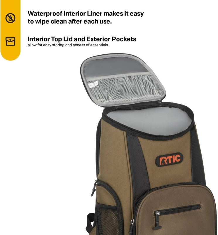 15 Can Lightweight Backpack Cooler Soft Insulated Portable Bag for Lunch, Beach,2