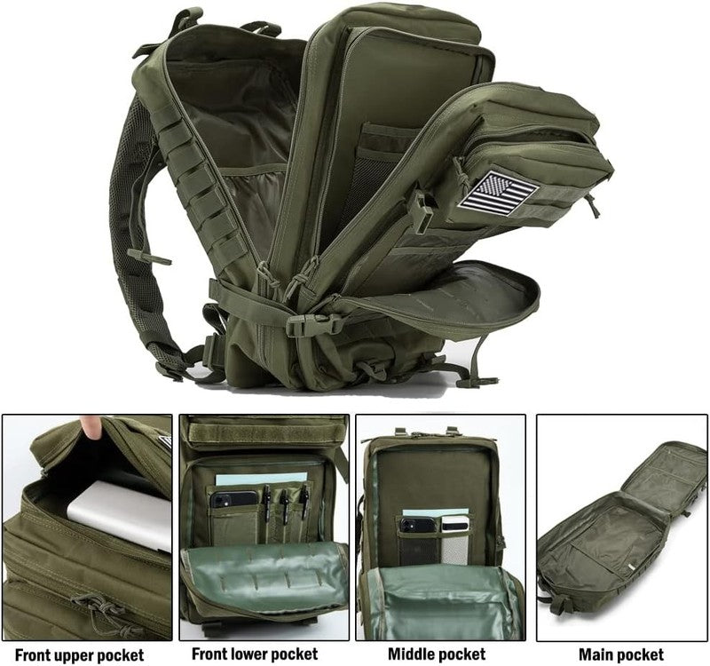 45L Tactical Backpack Men Camping Hiking Trekking MOLLE 3 Day Bug Out Bag4