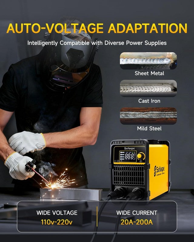 ARC 200Pro Stick Welder 200A 110V/220V IGBT Inverter LED Display5