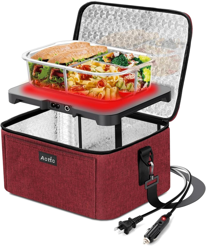 Portable Electric Lunch Box Food Warmer 12V/24V/110V Car Oven Red  You’re now ch0