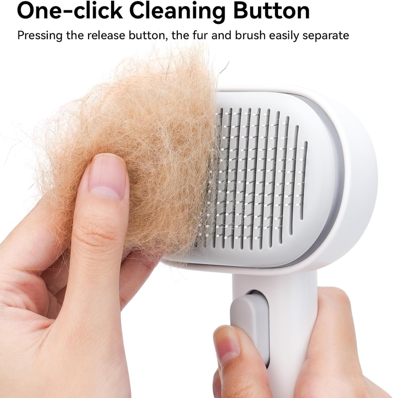 Cat Brush Shedding Cats Long Short Hair Grooming Massage Removes Loose Fur Pet2