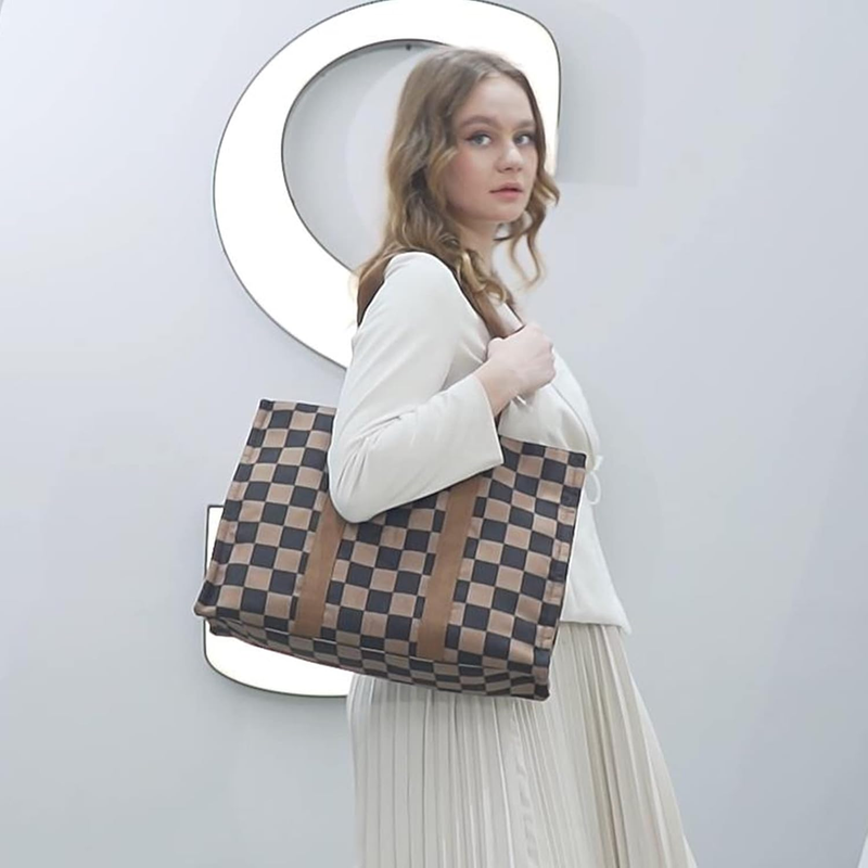 Laptop Tote Bag 15.6” Women Work Canvas Shoulder Messenger Handbag1