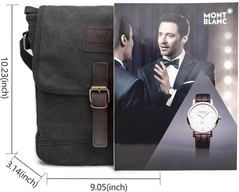 Canvas Messenger Bag Small Crossbody Travel Work Anti Theft Shoulder Phone Bag6