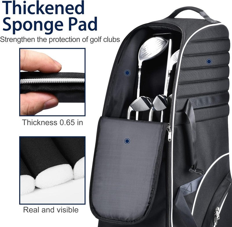 Golf Travel Bag w Wheels 900D Heavy Duty Oxford Airline Case Black7