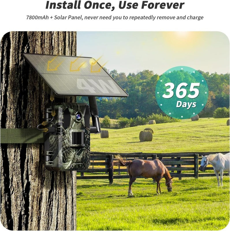 2 Pack 4G LTE Cellular Trail Cameras Live View SIM Night Vision IP666