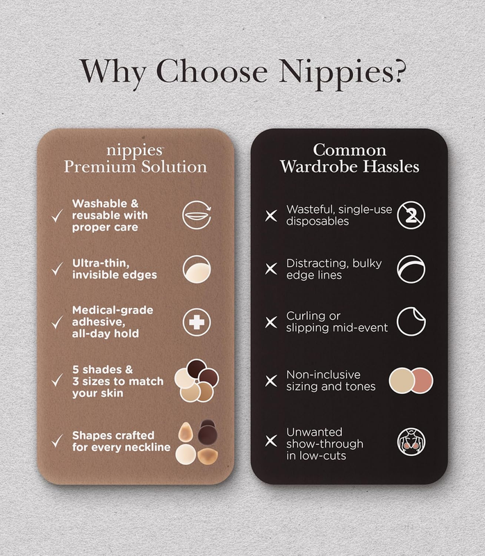 Nipple Covers for Women Reusable Silicone Pasties with Travel Case Circle2