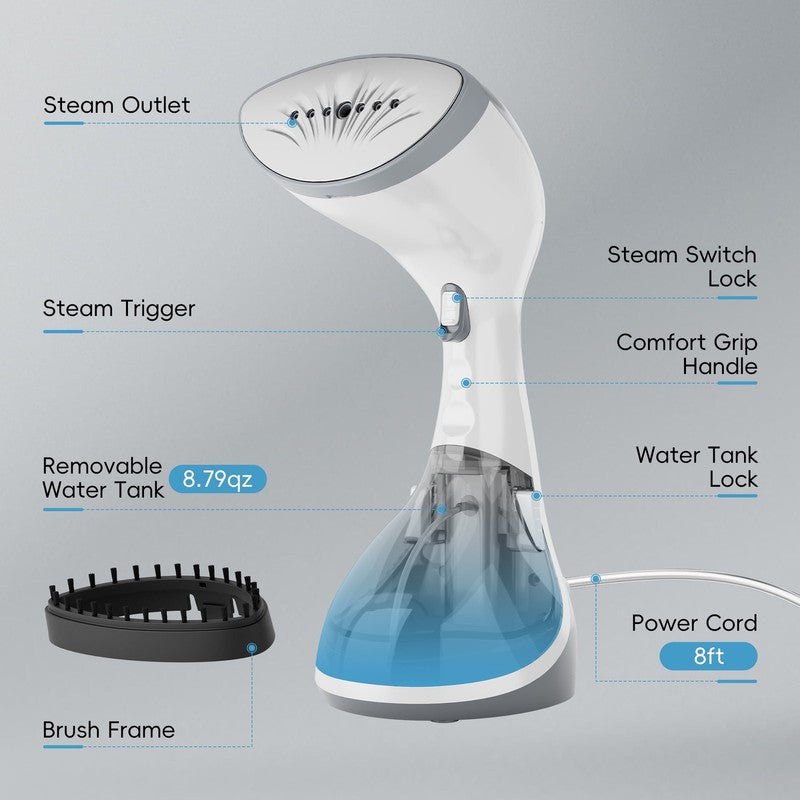 Handheld Garment Steamer for Clothes, 260ML Tank, 25s Heat Up, 1200W3