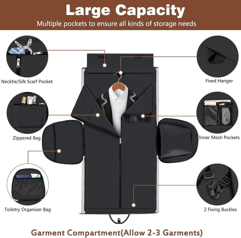 Garment Duffel Bag Travel Convertible Carry On Weekender w/ Shoe Pouch 3Pc Set2